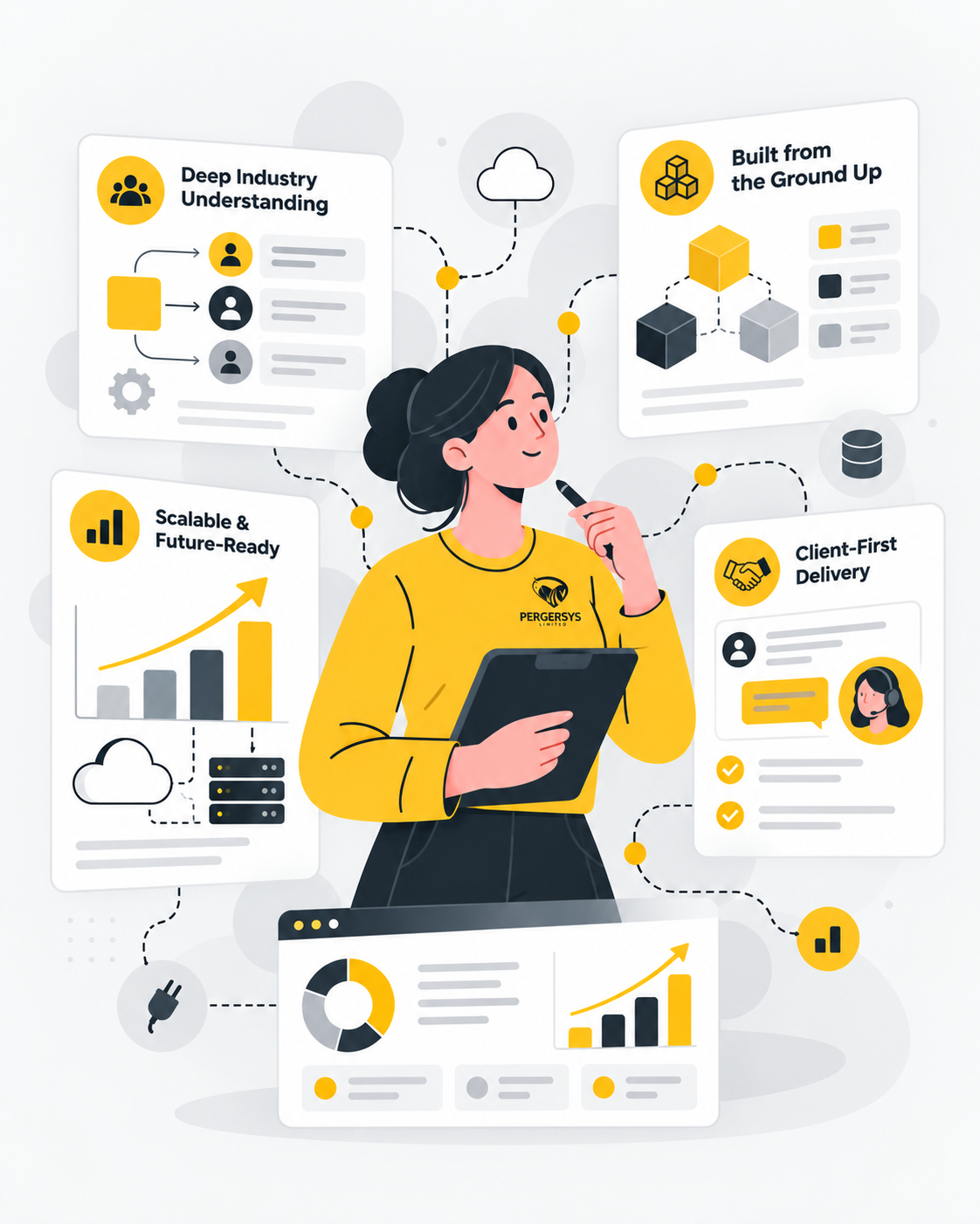 PERGERSYS purpose-built technology, scalability and client-first delivery